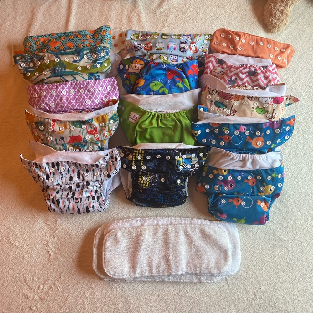 Alva Baby cloth diapers and inserts